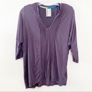 Anthropologie Dolan Pintucked Top Plum
